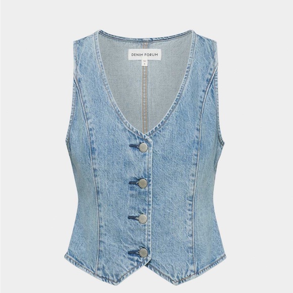 Denim Forum Tops - Aritzia Denim Forum The 90s Mia Denim Vest